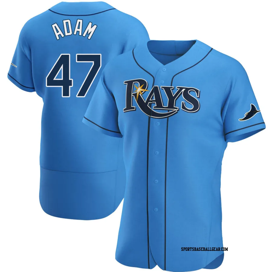 Jason Adam Men's Tampa Bay Rays Light Blue Authentic Alternate Jersey