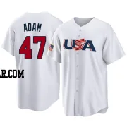 Jason Adam Men's Tampa Bay Rays White Replica USA Baseball 2023 World Baseball Classic Jersey