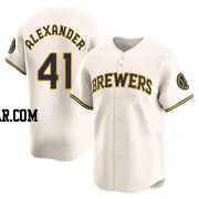 Jason Alexander Men's Milwaukee Brewers Cream Limited Home Jersey