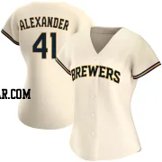 Jason Alexander Women's Milwaukee Brewers Cream Authentic Home Jersey