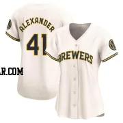 Jason Alexander Women's Milwaukee Brewers Cream Limited Home Jersey