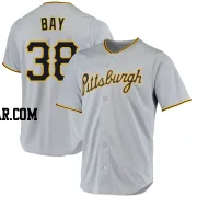 Jason Bay Men's Pittsburgh Pirates Gray Replica Road Jersey