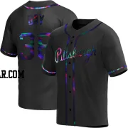 Jason Bay Youth Pittsburgh Pirates Black Holographic Replica Alternate Jersey