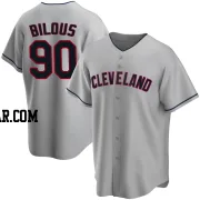 Jason Bilous Men's Cleveland Guardians Gray Replica Road Jersey