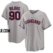 Jason Bilous Men's Cleveland Guardians Gray Replica Road Jersey