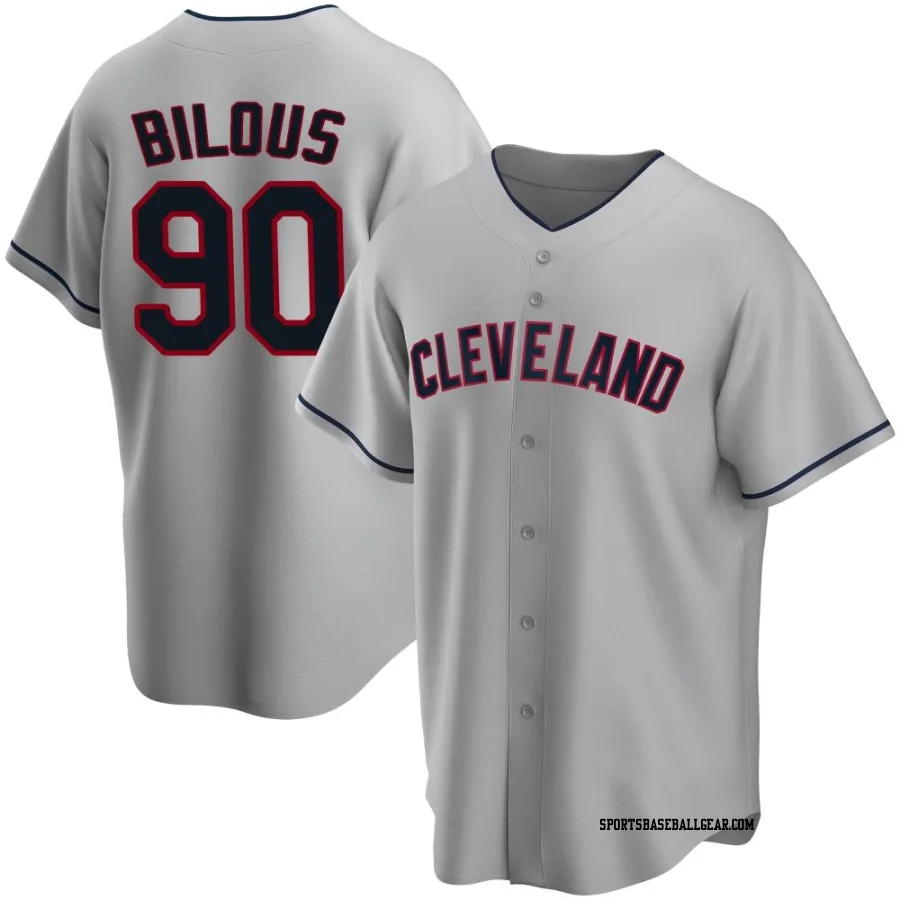 Jason Bilous Men's Cleveland Guardians Gray Replica Road Jersey