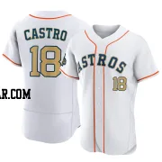 Jason Castro Men's Houston Astros Gold Authentic White 2023 Collection Jersey