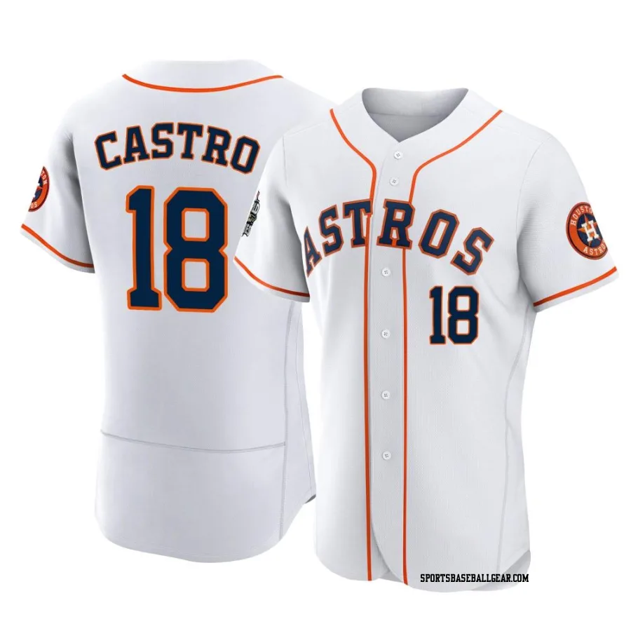 Jason Castro Men's Houston Astros White Authentic 2022 World Series Home Jersey