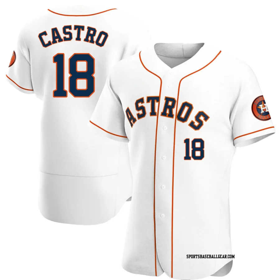 Jason Castro Men's Houston Astros White Authentic Home Jersey