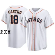 Jason Castro Men's Houston Astros White Replica 2022 World Series Home Jersey