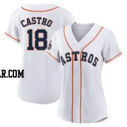 Jason Castro Women's Houston Astros White Replica 2022 World Series Champions Home Jersey