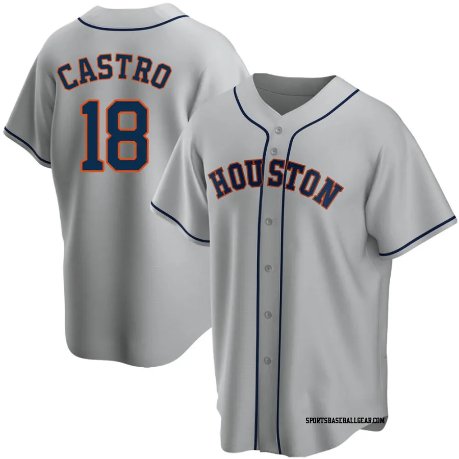 Jason Castro Youth Houston Astros Gray Replica Road Jersey