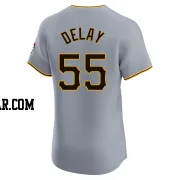 Jason Delay Men's Pittsburgh Pirates Gray Elite Road Jersey