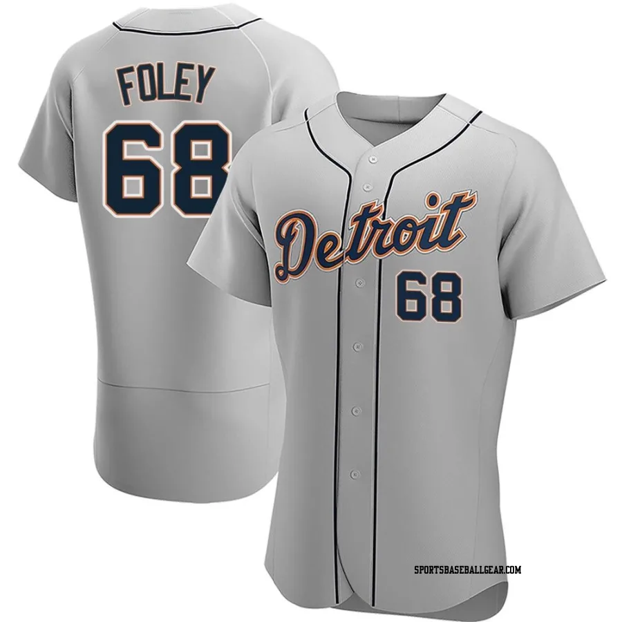 Jason Foley Men's Detroit Tigers Gray Authentic Road Jersey