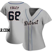 Jason Foley Women's Detroit Tigers Gray Authentic Road Jersey