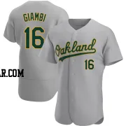 Jason Giambi Men's Oakland Athletics Gray Authentic Road Jersey