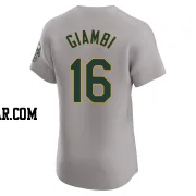 Jason Giambi Men's Oakland Athletics Gray Elite Road Jersey