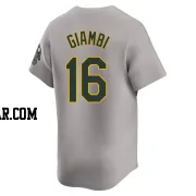 Jason Giambi Men's Oakland Athletics Gray Limited Away Jersey