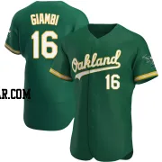 Jason Giambi Men's Oakland Athletics Green Authentic Kelly Alternate Jersey