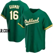 Jason Giambi Men's Oakland Athletics Green Replica Kelly Alternate Jersey