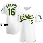 Jason Giambi Men's Oakland Athletics White Authentic Home Jersey