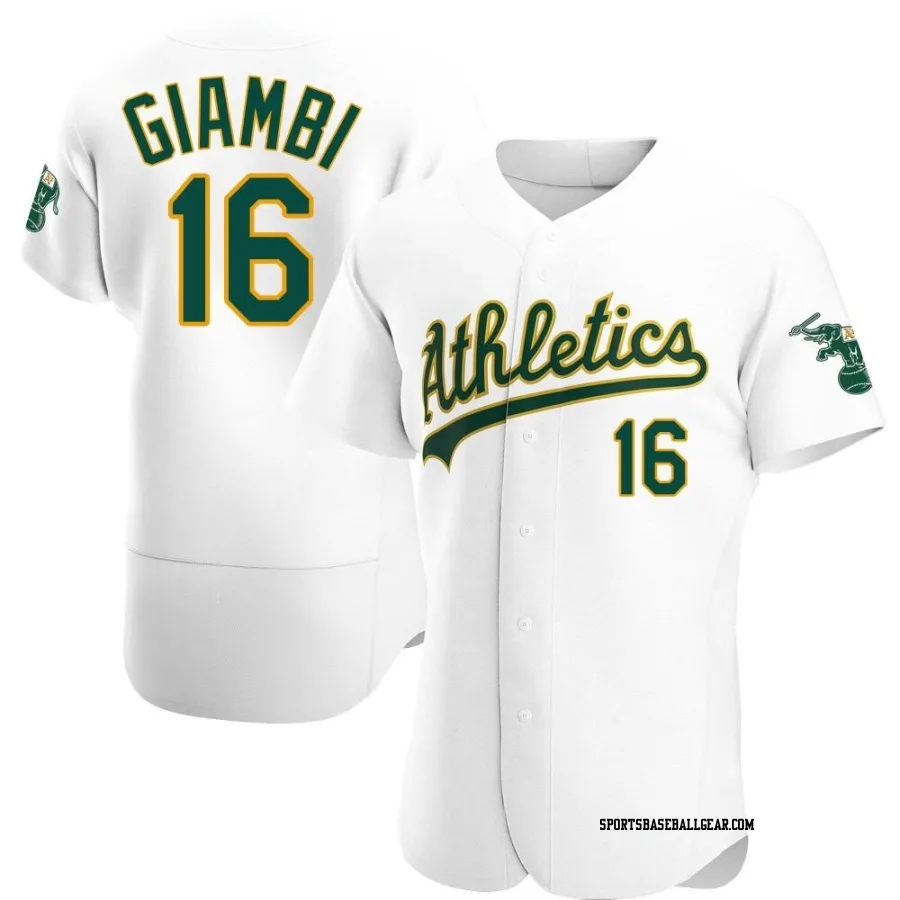 Jason Giambi Men's Oakland Athletics White Authentic Home Jersey