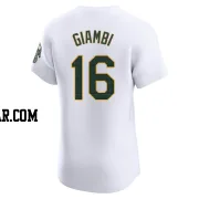 Jason Giambi Men's Oakland Athletics White Elite Home Jersey