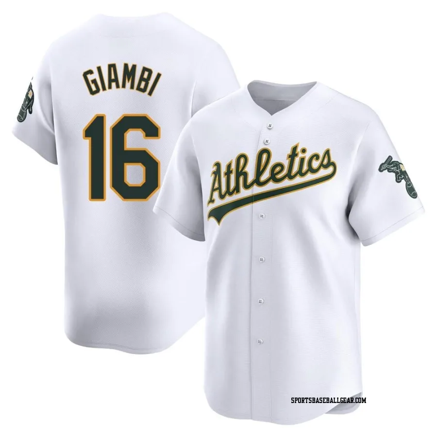 Jason Giambi Men's Oakland Athletics White Limited Home Jersey