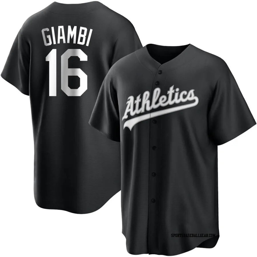 Jason Giambi Youth Oakland Athletics Black/White Replica Jersey