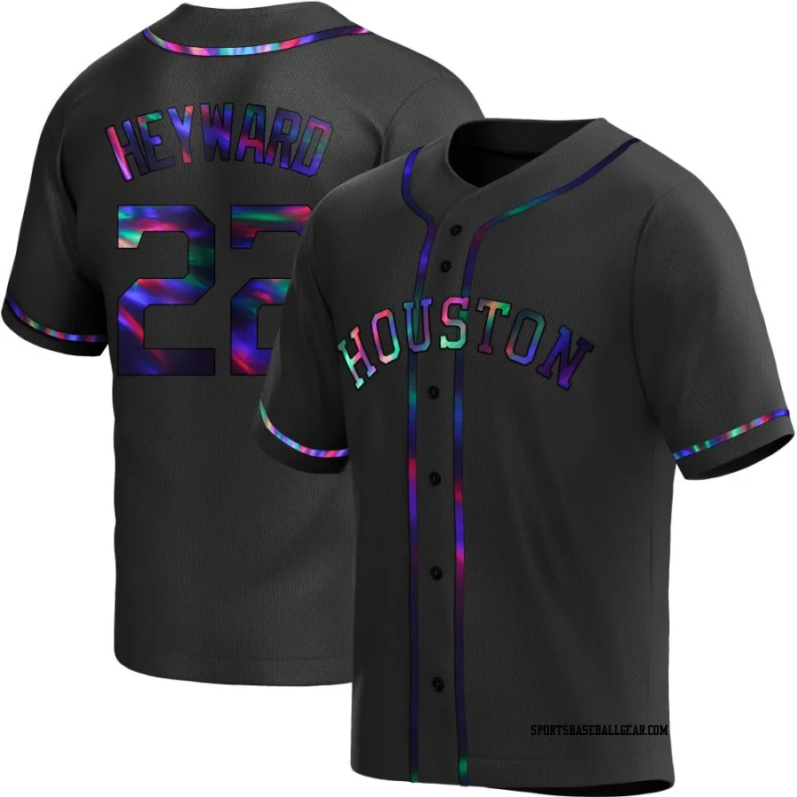 Jason Heyward Men's Houston Astros Black Holographic Replica Alternate Jersey