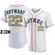 Jason Heyward Men's Houston Astros Gold Authentic White 2023 Collection Jersey