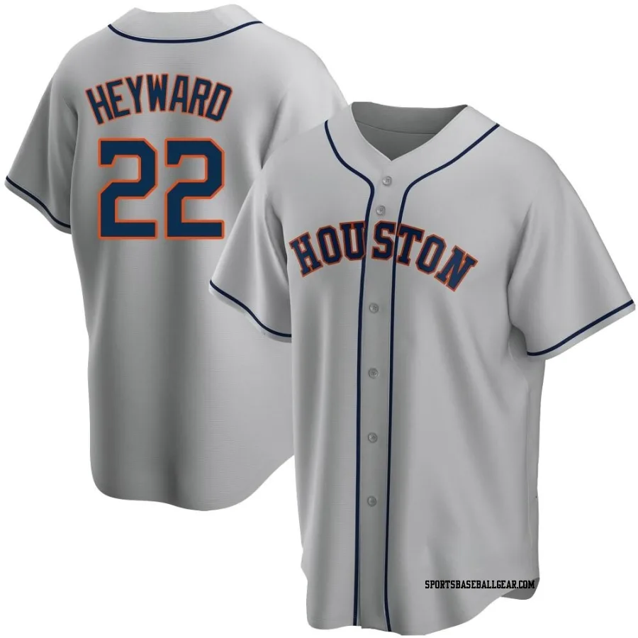 Jason Heyward Men's Houston Astros Gray Replica Road Jersey