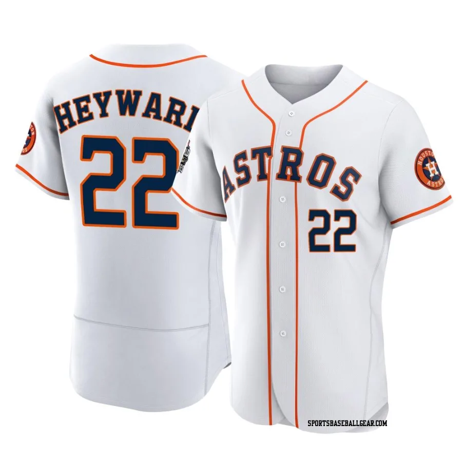 Jason Heyward Men's Houston Astros White Authentic 2022 World Series Home Jersey