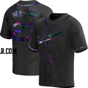 Jason Heyward Men's Los Angeles Dodgers Black Holographic Replica Alternate Jersey