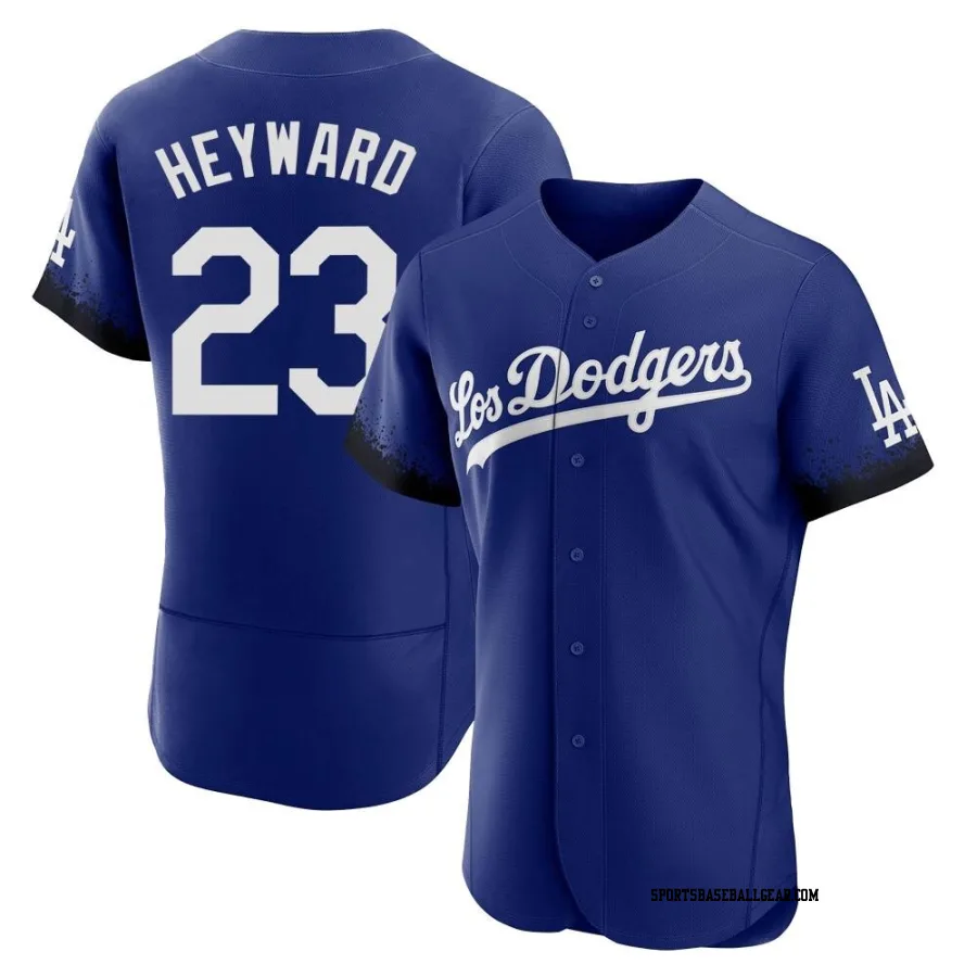 Jason Heyward Men's Los Angeles Dodgers Royal Authentic 2021 City Connect Jersey