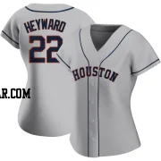 Jason Heyward Women's Houston Astros Gray Authentic Road 2020 Jersey