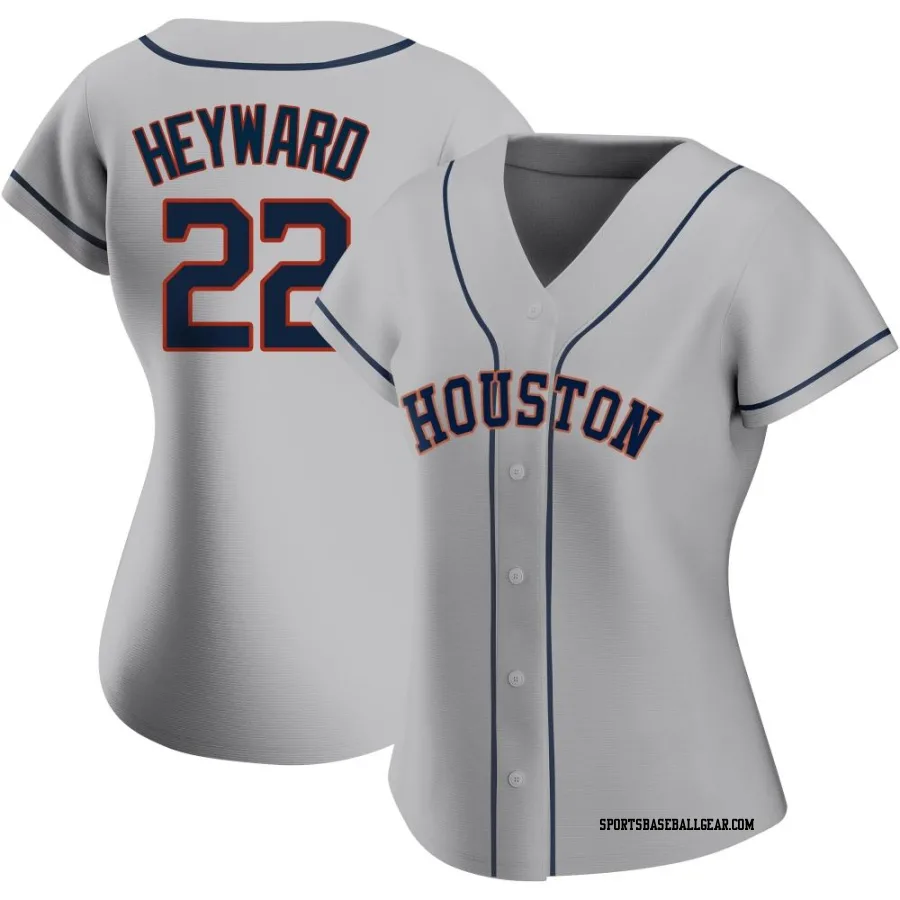 Jason Heyward Women's Houston Astros Gray Authentic Road 2020 Jersey