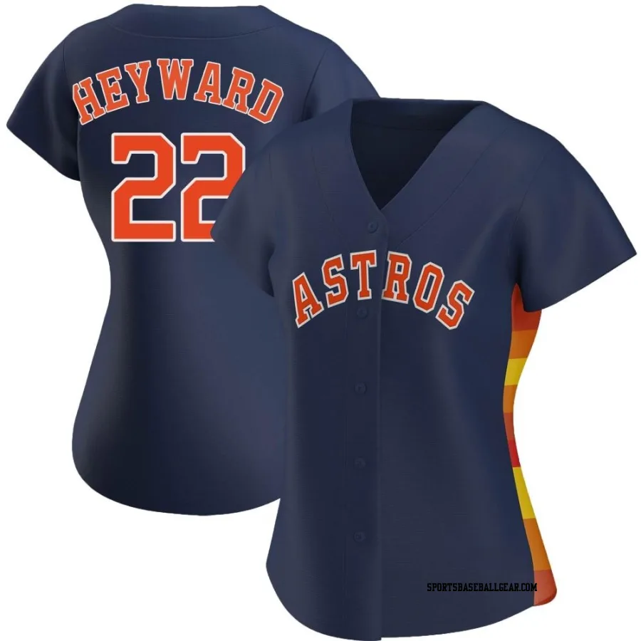 Jason Heyward Women's Houston Astros Navy Authentic Alternate Jersey