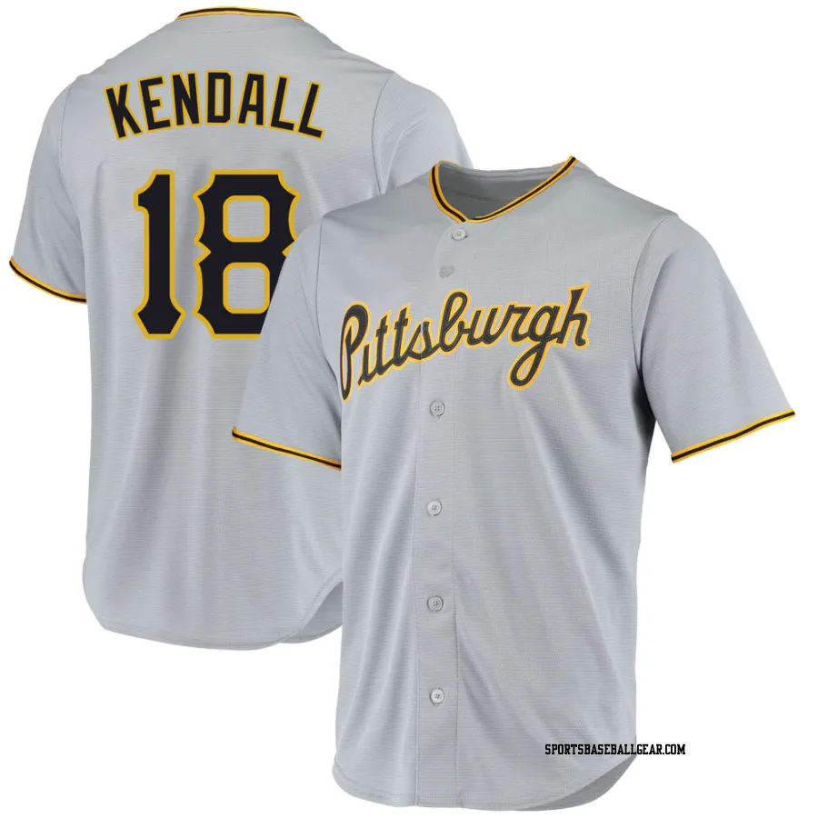 Jason Kendall Men's Pittsburgh Pirates Gray Replica Road Jersey