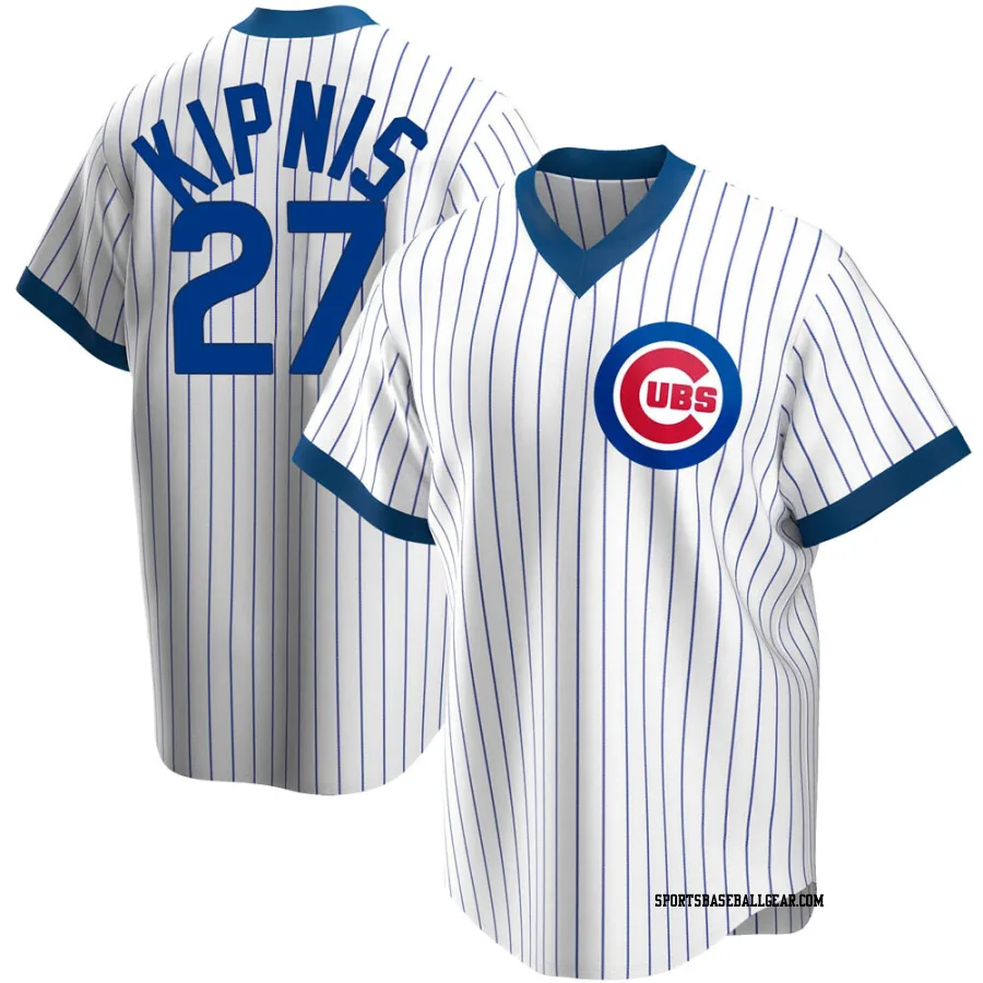 Jason Kipnis Men's Chicago Cubs White Replica Home Cooperstown Collection Jersey