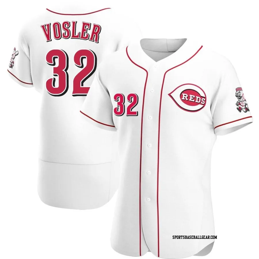 Jason Vosler Men's Cincinnati Reds White Authentic Home Jersey