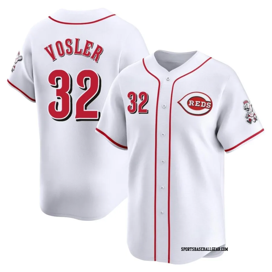 Jason Vosler Men's Cincinnati Reds White Limited Home Jersey