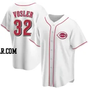 Jason Vosler Men's Cincinnati Reds White Replica Home Jersey