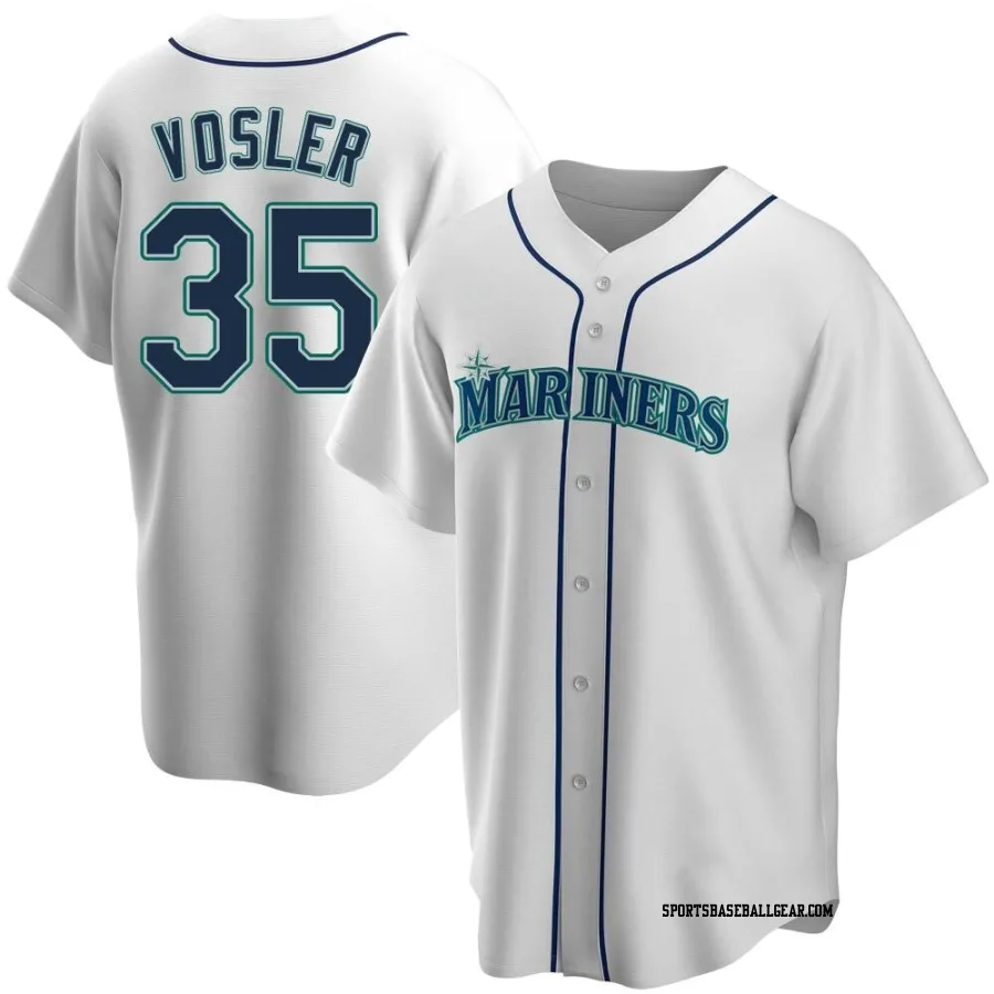 Jason Vosler Men's Seattle Mariners White Replica Home Jersey