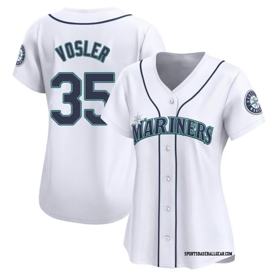 Jason Vosler Women's Seattle Mariners White Limited Home Jersey