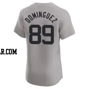 Jasson Dominguez Men's New York Yankees Gray Elite Road Jersey