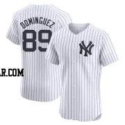 Jasson Dominguez Men's New York Yankees White Elite Home Jersey