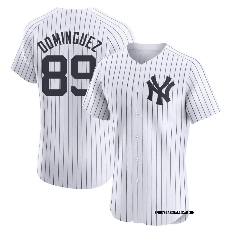 Jasson Dominguez Men's New York Yankees White Elite Home Jersey