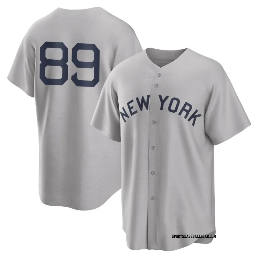 Jasson Dominguez Youth New York Yankees Gray Replica 2021 Field of Dreams Jersey