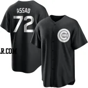 Javier Assad Men's Chicago Cubs Black/White Replica Jersey